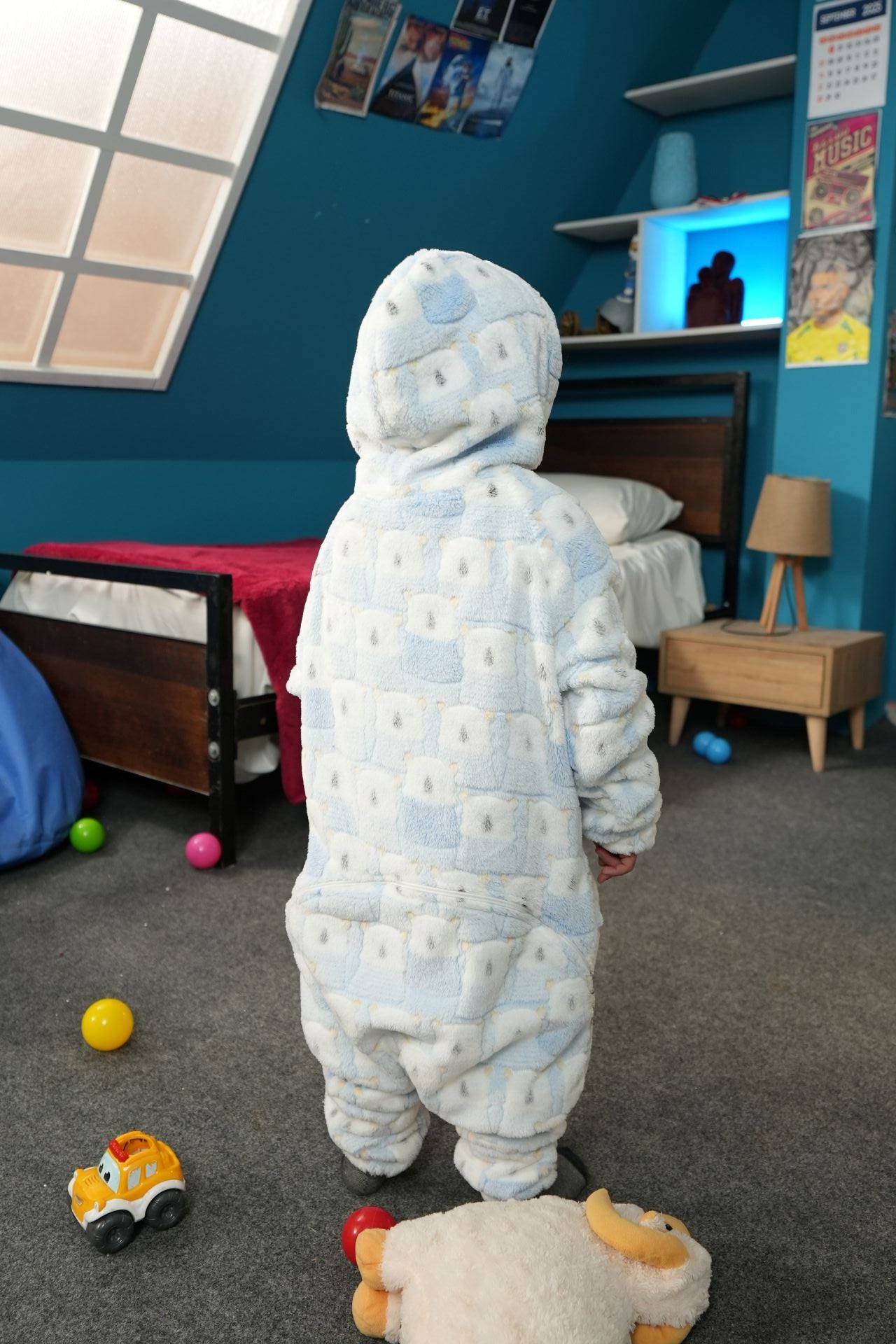 Baby-blue Polarbear Kids Onesie