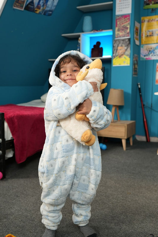 Baby-blue Polarbear Kids Onesie