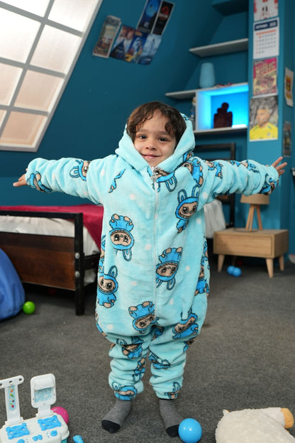 Blue Labubu Kids Onesie