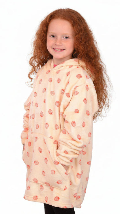 Caramelized Strawberry Kids Blanket Hoodie