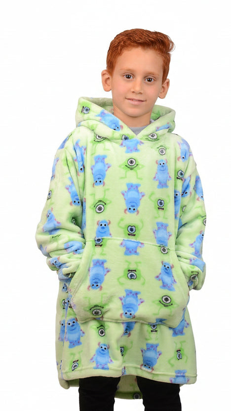 Green Monster Inc. Kids Blanket Hoodie