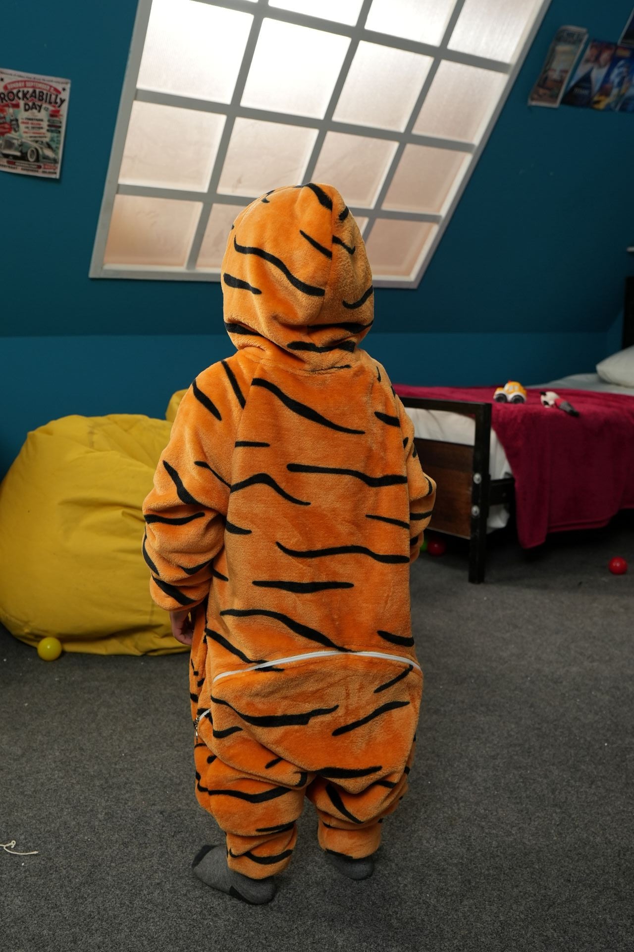Orange Tiger Kids Onesie