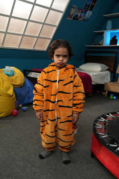 Orange Tiger Kids Onesie