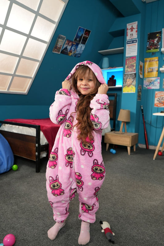 Pink Labubu Kids Onesie