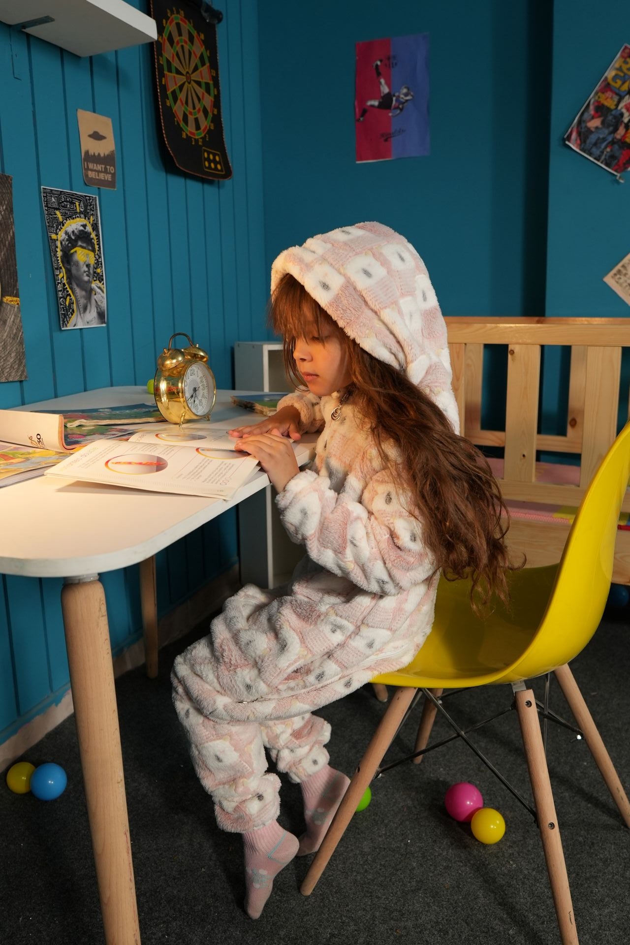 Salmon Peach Polarbear Kids Onesie