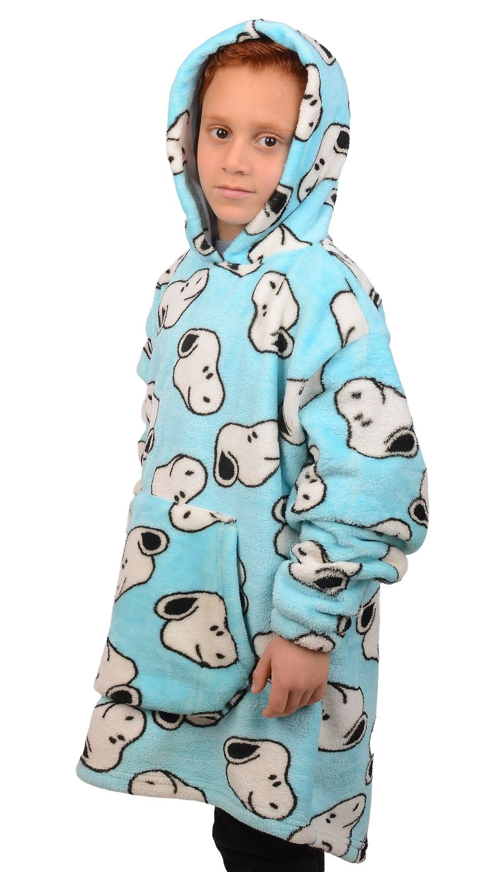 Blue Snoop Kids Blanket Hoodie