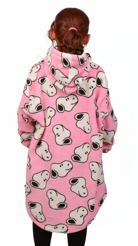 Pink Snoop Kids Blanket Hoodie